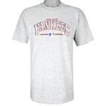 Champion - New York Yankees Embroidered Single Stitch T-Shirt 1990s Large Vintage Retro Baseball