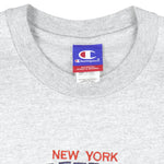 Champion - New York Yankees Embroidered Single Stitch T-Shirt 1990s Large Vintage Retro Baseball