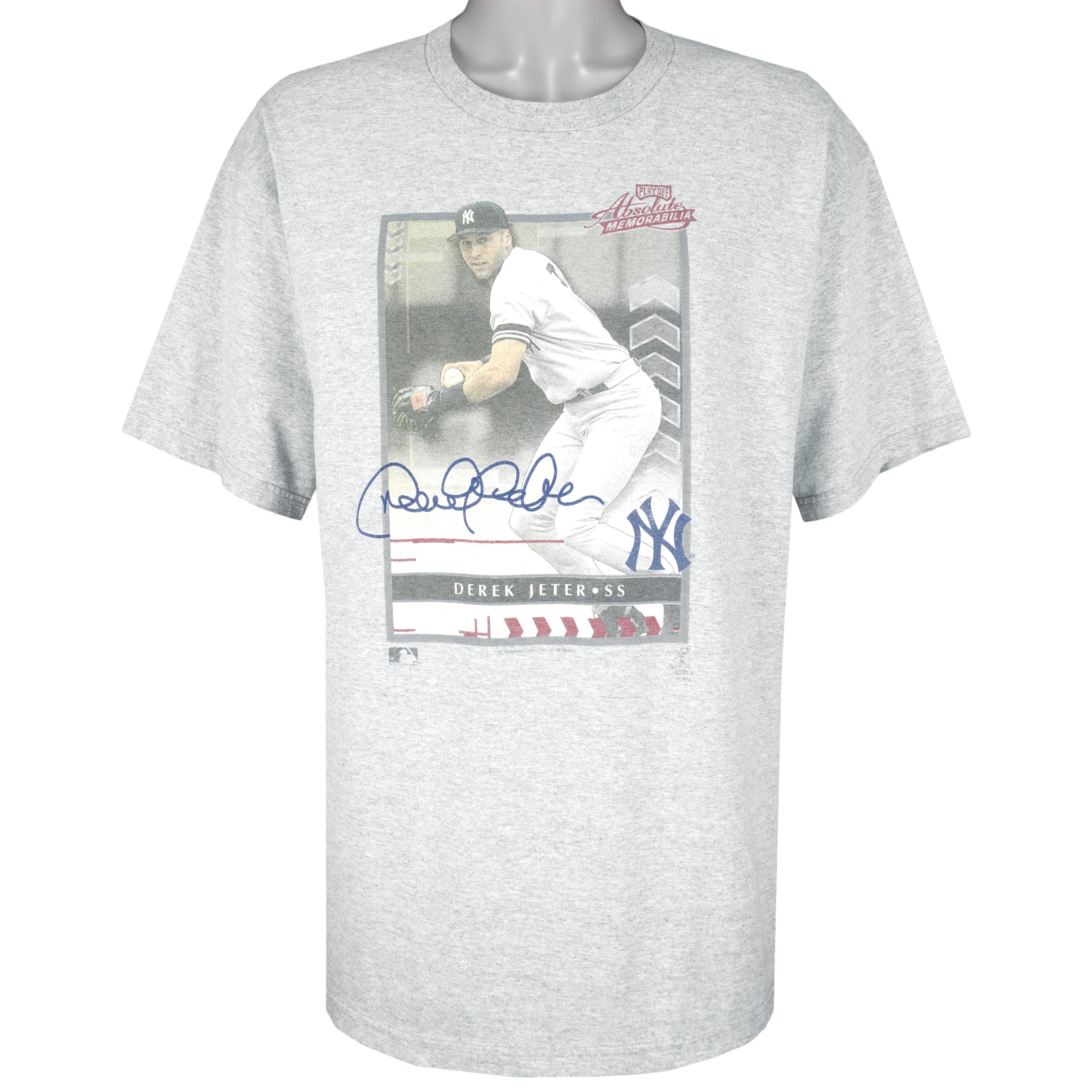 MLB (Lee) - New York Yankees Derek Jeter T-Shirt 1990s X-Large Vintage Retro Baseball
