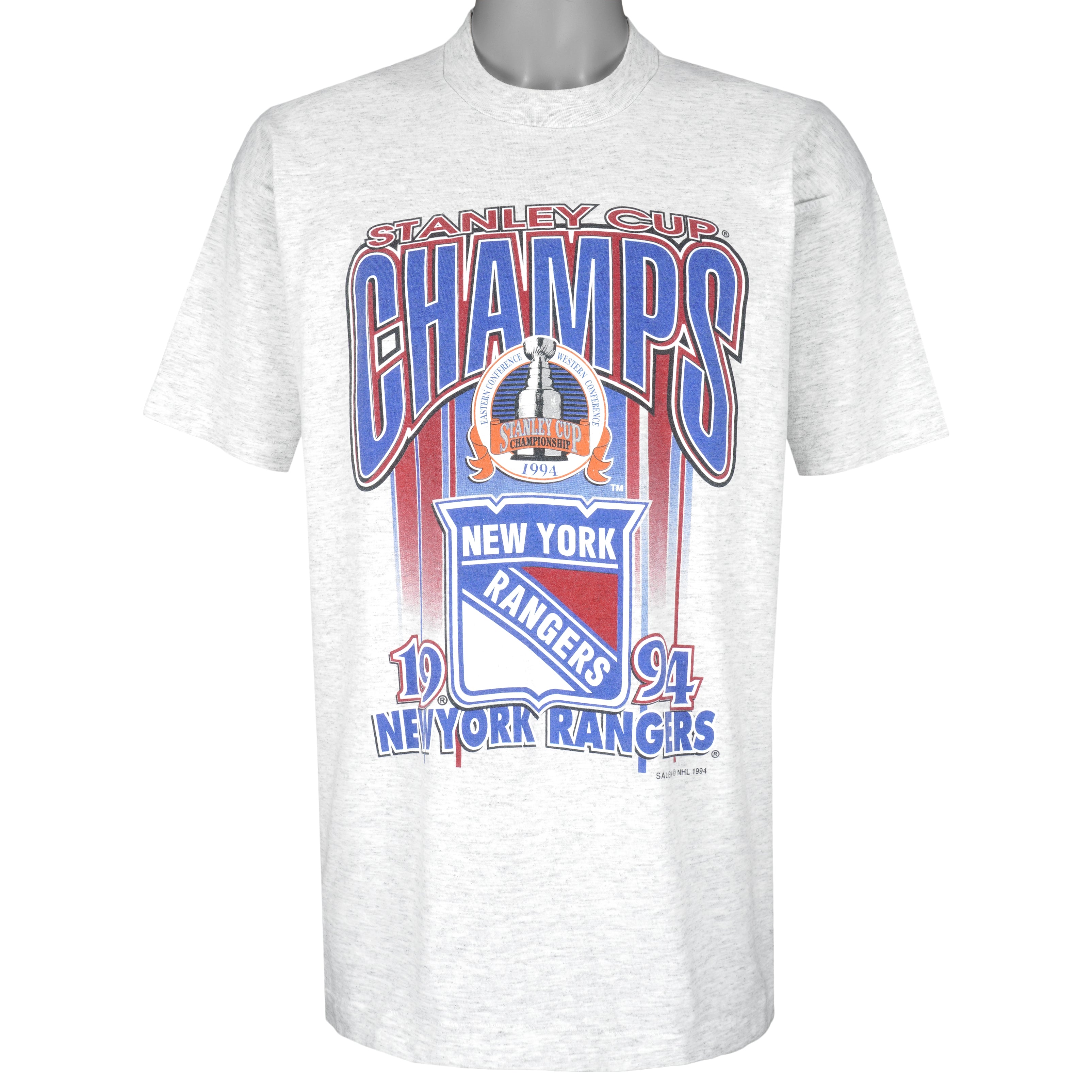 NHL (Salem) -  New York Rangers Champions T-Shirt 1994 X-Large Vintage Retro Football