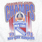 NHL (Salem) -  New York Rangers Champions T-Shirt 1994 X-Large Vintage Retro Football
