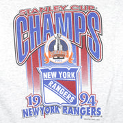 NHL (Salem) -  New York Rangers Champions T-Shirt 1994 X-Large Vintage Retro Football