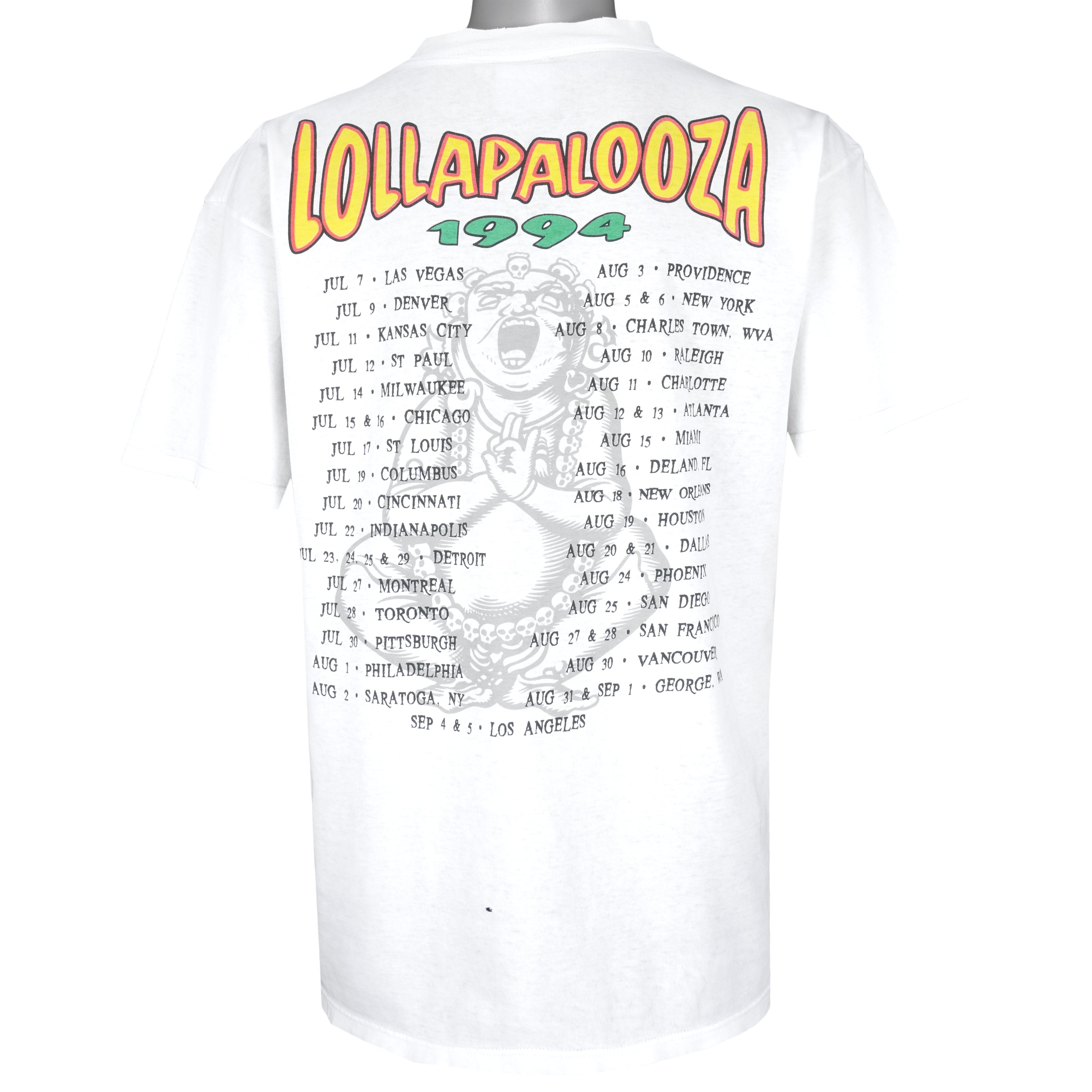 Vintage (Tultex) - Lollapalooza, Tour T-Shirt 1994 X-Large Vintage Retro