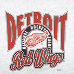 NHL (Logo 7) - Detroit Red Wings Big Logo T-Shirt 1990s Large Vintage Retro Hockey