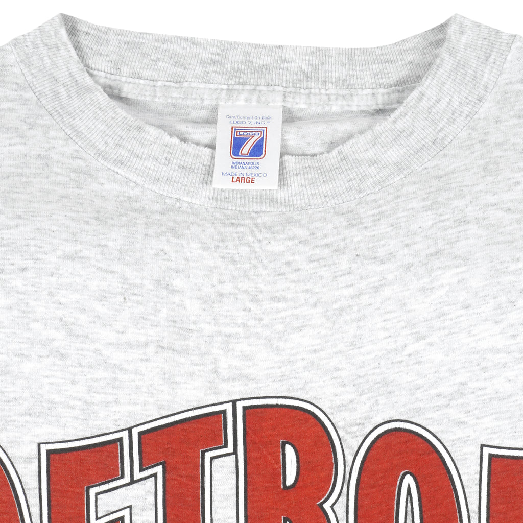 NHL (Logo 7) - Detroit Red Wings Big Logo T-Shirt 1990s Large Vintage Retro Hockey