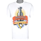 NHL (Hanes) - Pittsburgh Penguins Champs Single Stitch T-Shirt 1991 Large Vintage Retro Hockey