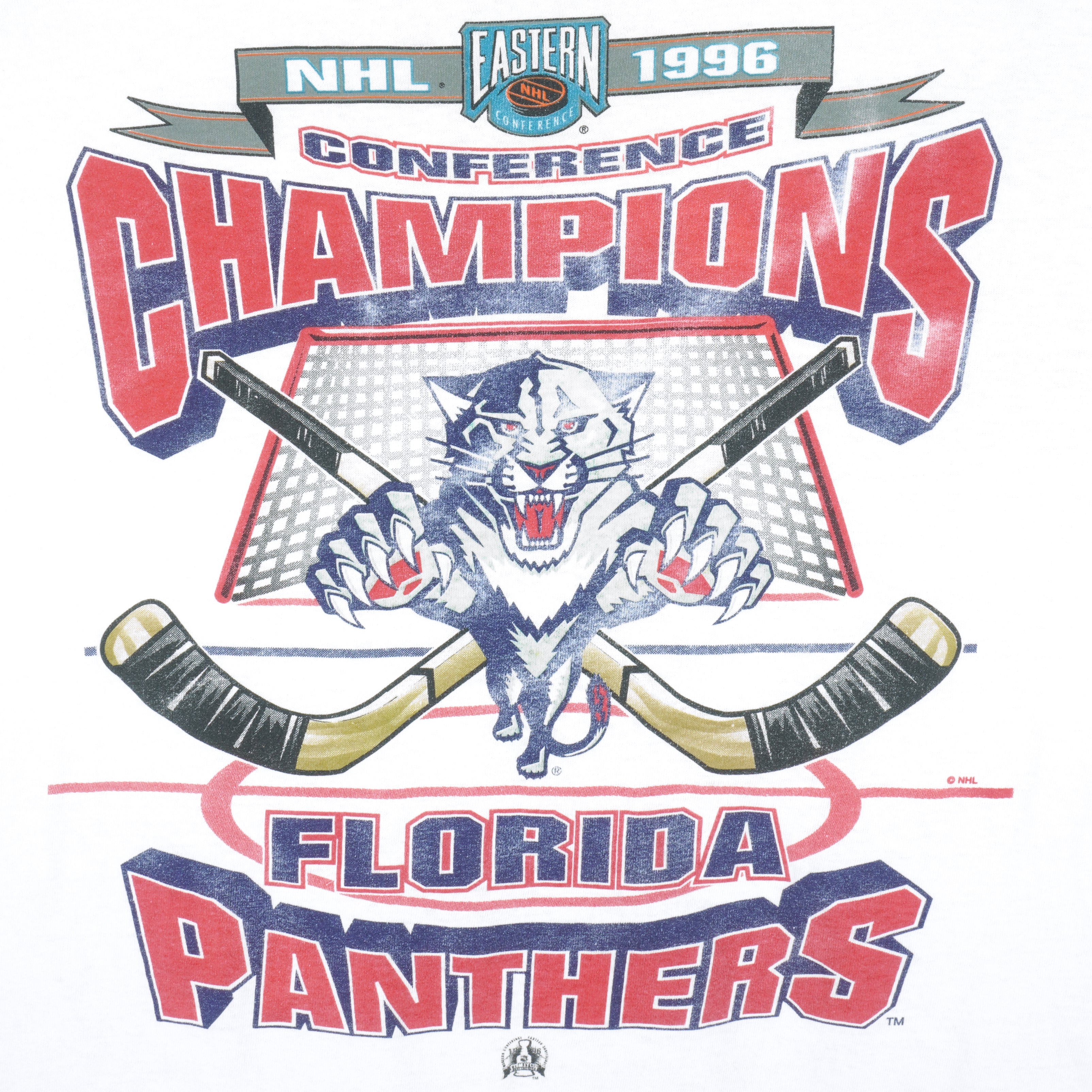 Starter - Florida Panthers Champs T-Shirt 1996 X-Large Vintage Retro Hockey