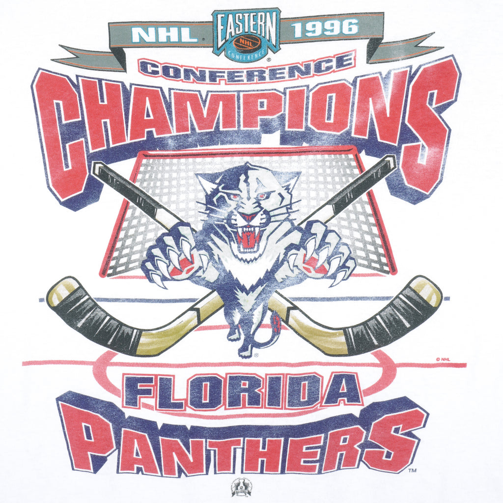 Starter - Florida Panthers Champs T-Shirt 1996 X-Large Vintage Retro Hockey