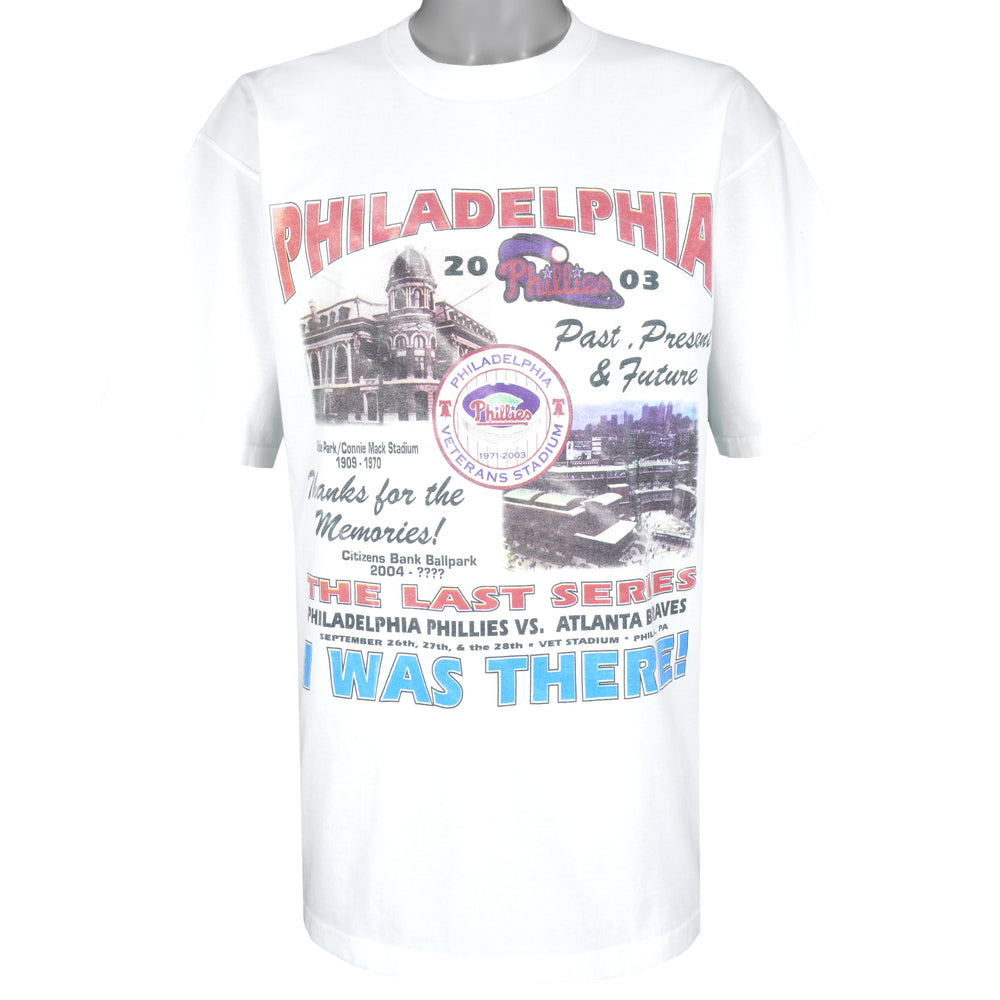 MLB - Philadelphia Veterans Stadium T-Shirt 2003 X-Large Vintage Retro Baseball