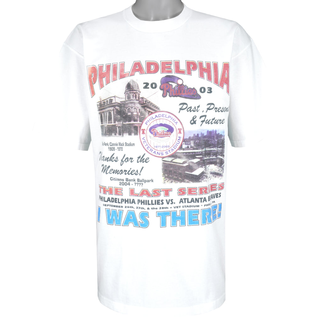 MLB - Philadelphia Veterans Stadium T-Shirt 2003 X-Large Vintage Retro Baseball