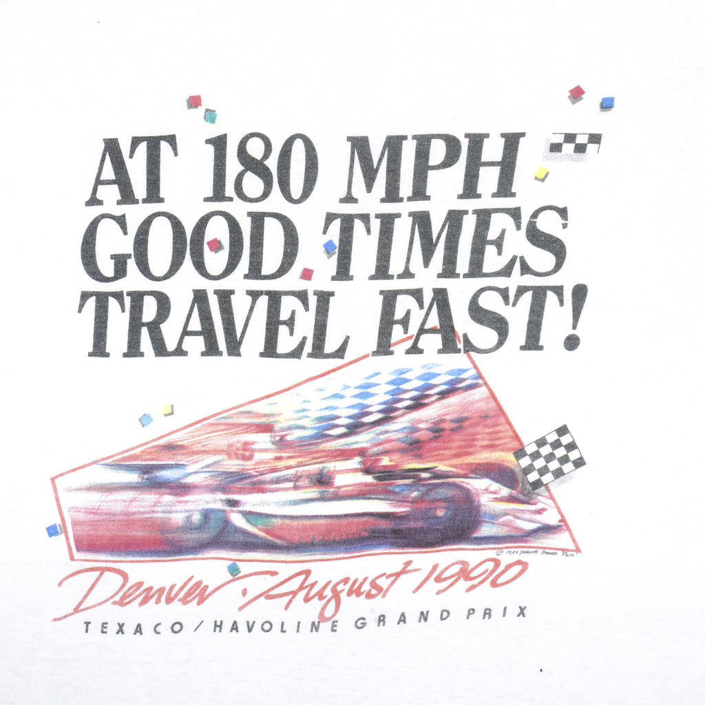 Vintage - At 180 MPH Good Times Travel Fast T-Shirt 1989 Vintage Retro