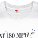 Vintage - At 180 MPH Good Times Travel Fast T-Shirt 1990 X-Large Vintage Retro