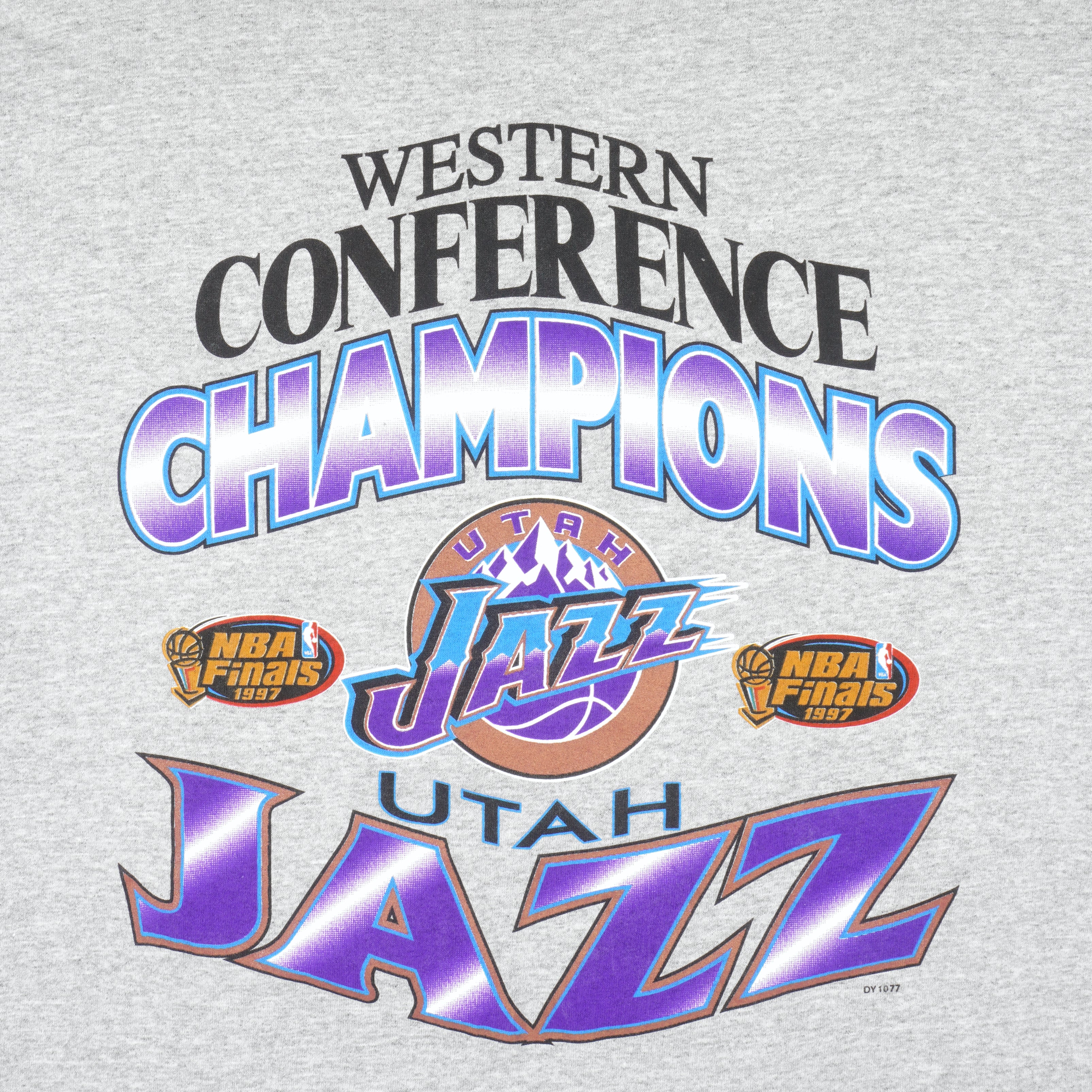 NBA (True-Fan) - Utah Jazz Champs T-Shirt 1997 X-Large Vintage Retro Basketball