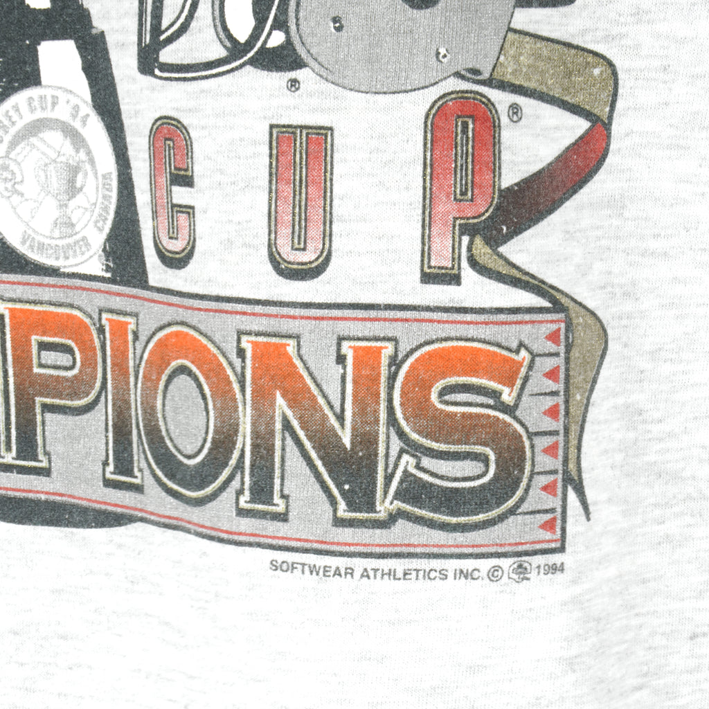 CFL (Softwear) - BC Lions Grey Cup Champions T-Shirt 1994 Medium Vintage Retro Football