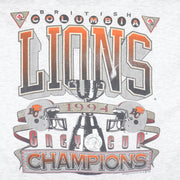 CFL (Softwear) - BC Lions Grey Cup Champions T-Shirt 1994 Medium Vintage Retro Football