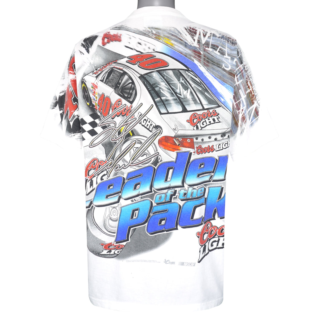 NASCAR (Chase) - Sterling Marlin Silver Bullet All Over Print T-Shirt 2002 Large Vintage Retro