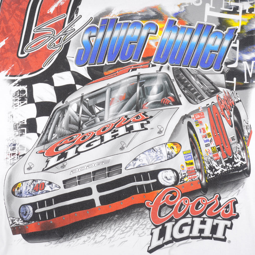 NASCAR (Chase) - Sterling Marlin Silver Bullet All Over Print T-Shirt 2002 Large Vintage Retro