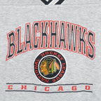 NHL (Lee) - Chicago Blackhawks Embroidered Sweatshirt 1990s Medium Vintage Retro Hockey