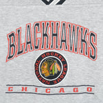 NHL (Lee) - Chicago Blackhawks Embroidered Sweatshirt 1990s Medium Vintage Retro Hockey