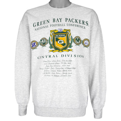 NFL (Nutmeg) - Green Bay Packers Big Logo Crew Neck Sweatshirt 1990s Large
