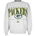 NFL - Green Bay Packers Big Logo Crew Neck Sweatshirt 1990s Large Vintage Retro Football