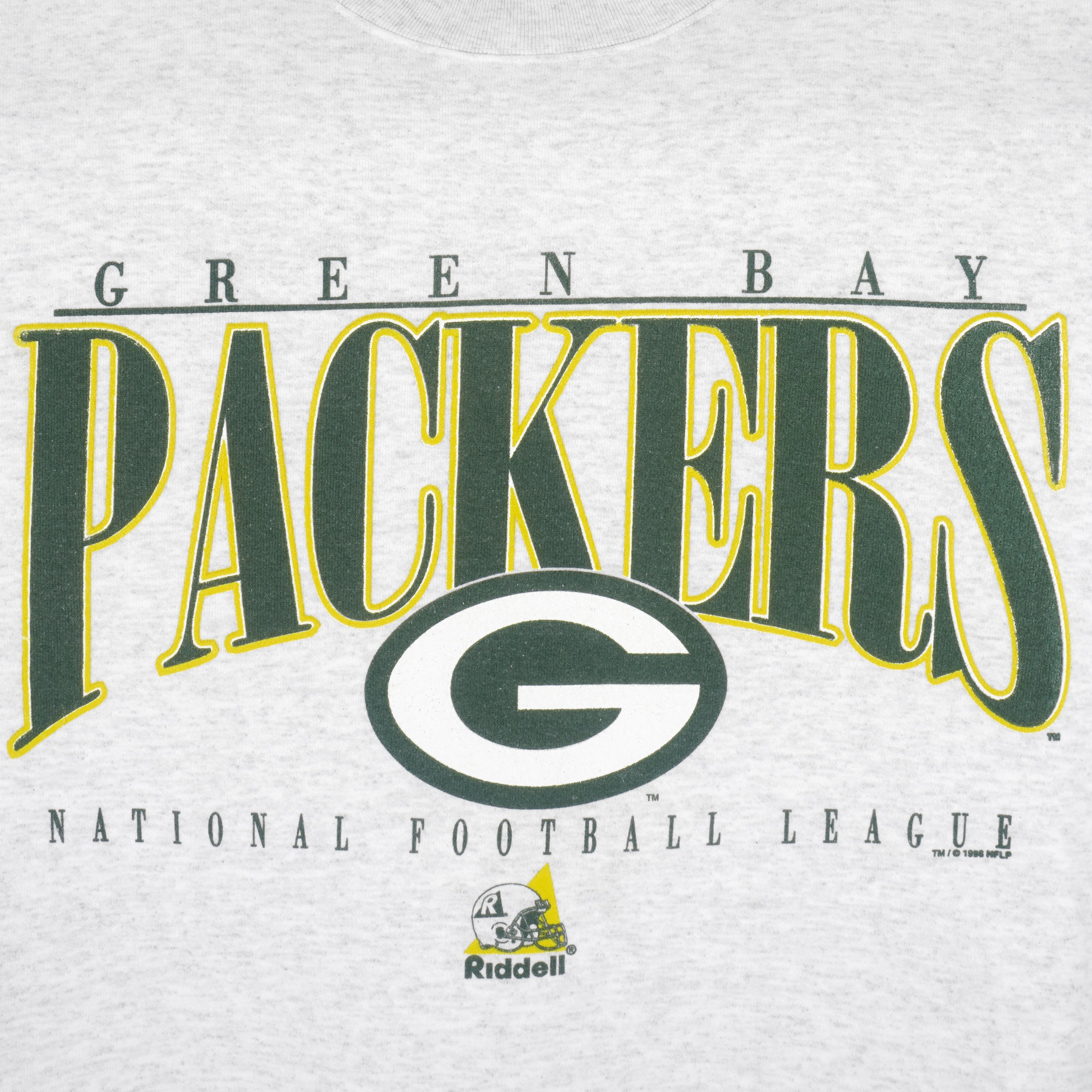 NFL - Green Bay Packers Big Logo Crew Neck Sweatshirt 1990s Large Vintage Retro Football