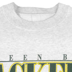 NFL - Green Bay Packers Big Logo Crew Neck Sweatshirt 1990s Large Vintage Retro Football