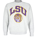 NCAA - LSU Tigers Big Logo Crew Neck Sweatshirt 1990s Medium Vintage Retro College