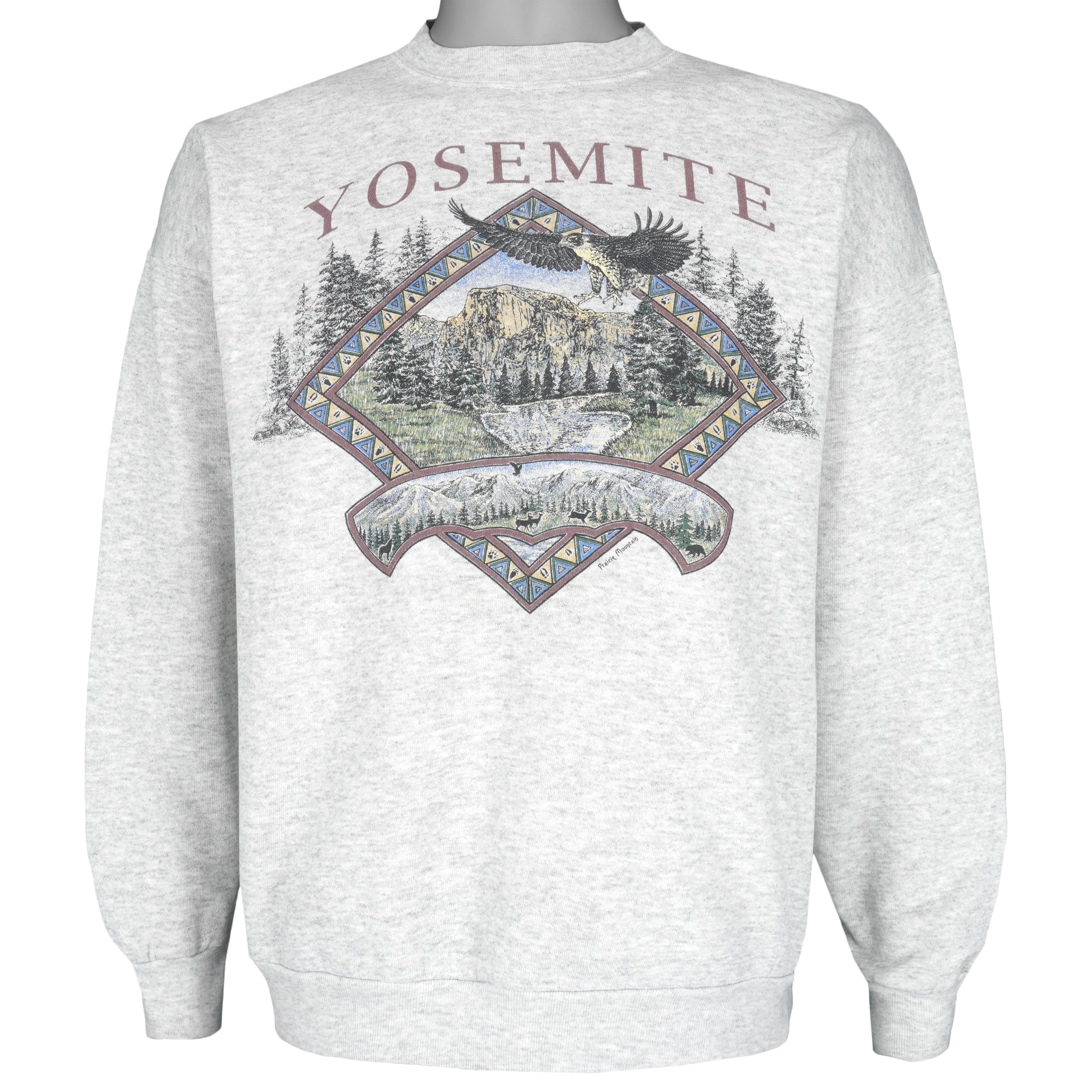 Vintage (Tultex) - Yosemite National Park Crew Neck Sweatshirt 1990s X-Large Vintage Retro