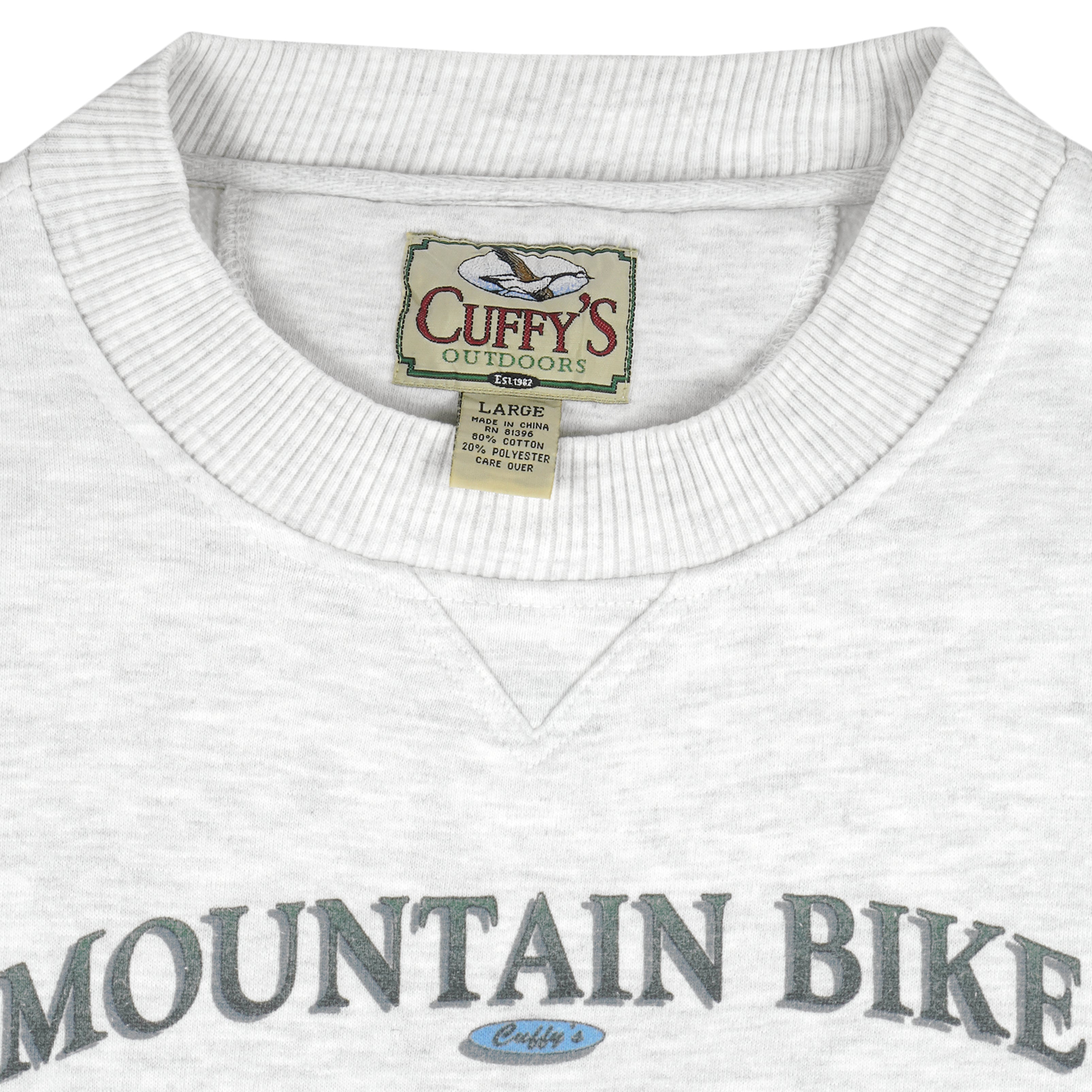 Vintage (Cuffy's) - Mountain Biking Basic Anatomy Craw Neck Sweatshirt 1990s Large Vintage Retro