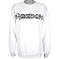Reebok - White Classic Crew Neck Sweatshirt 1990s Large Vintage Retro
