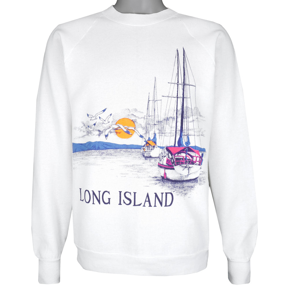 Vintage - Long Island Crew Neck Sweatshirt 1990s Large Vintage Retro