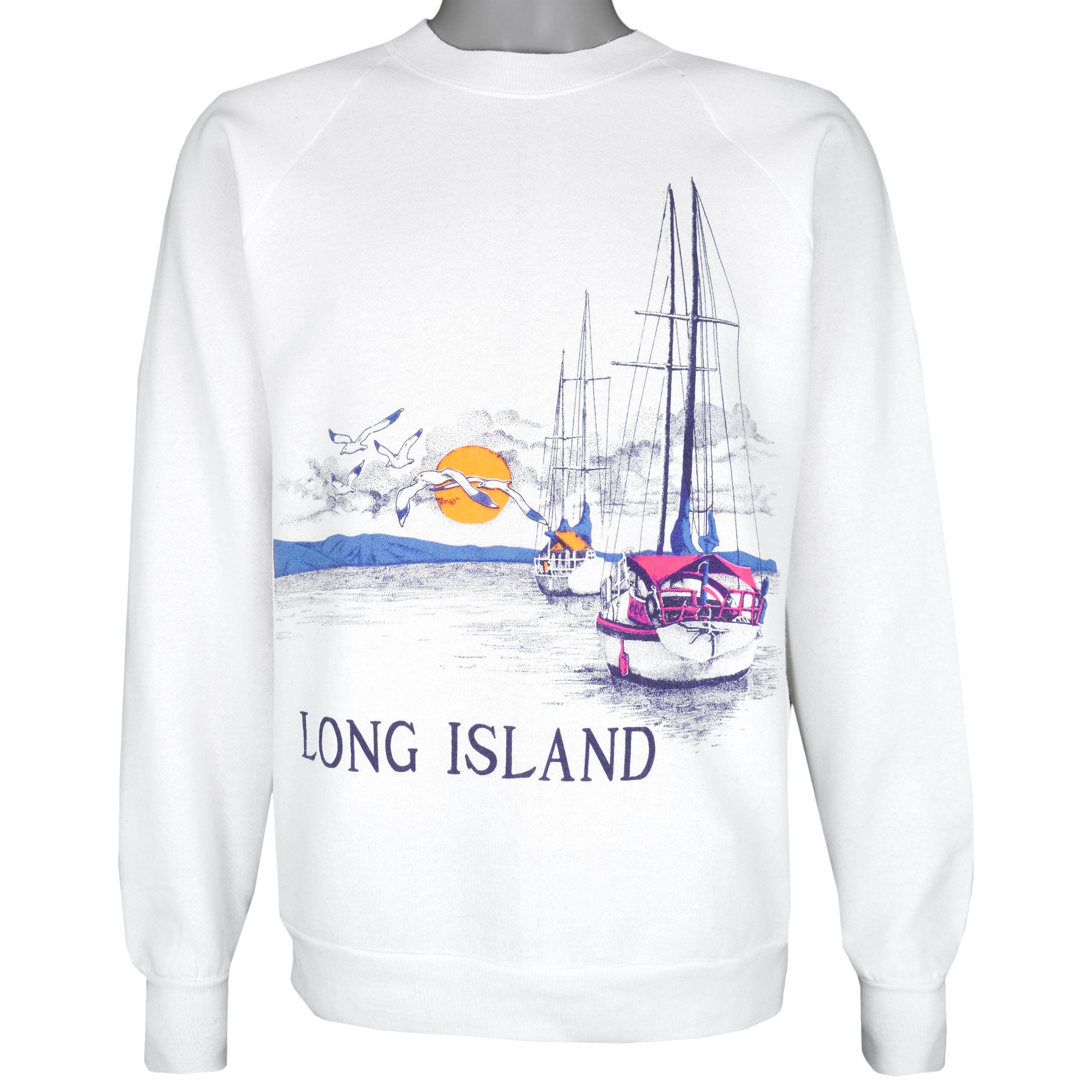 Vintage - Long Island Crew Neck Sweatshirt 1990s Large Vintage Retro