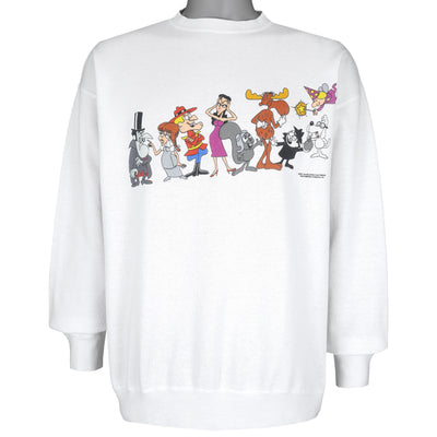 Vintage (Tultex) - Rocky and Bullwinkle and Friends Crew Neck Sweatshirt 1993 X-Large