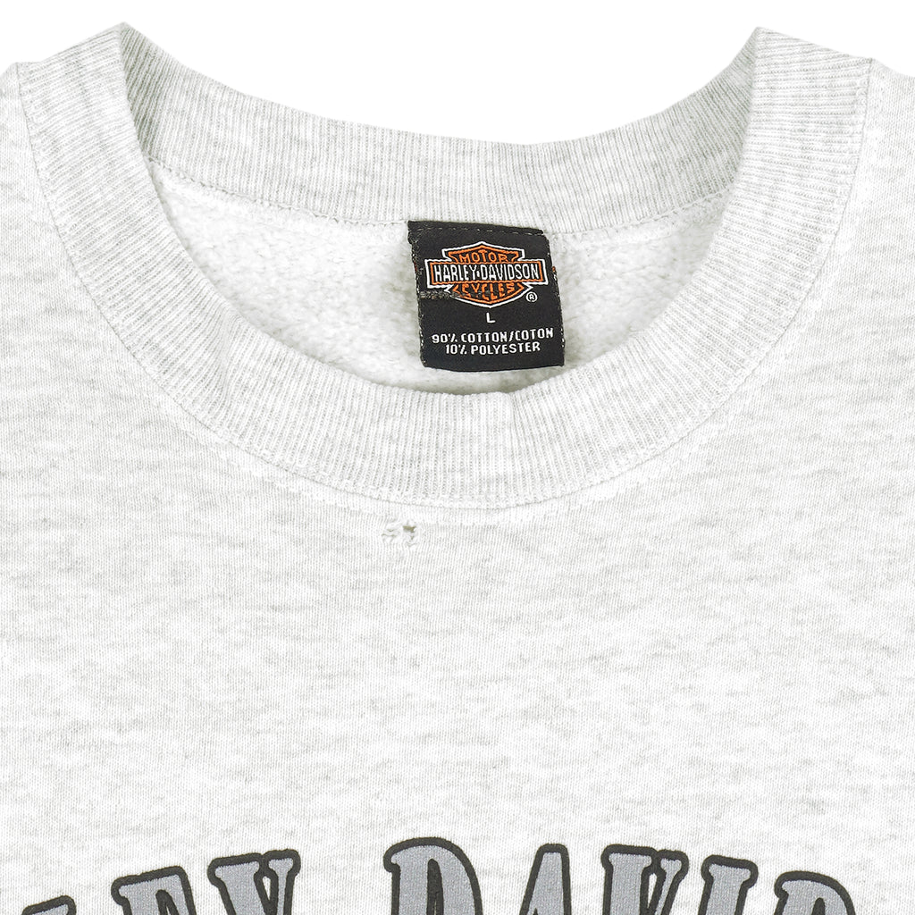 Harley Davidson - Saint Petersburg Crew Neck Sweatshirt 1990s Large Vintage Retro