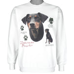 Vintage (Hanes) - Doberman Pinscher Crew Neck Sweatshirt 1990s Medium Vintage Retro