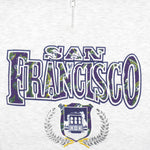 Vintage - Grey with Purple San Francisco Sweatshirt 1990s Large Vintage Retro