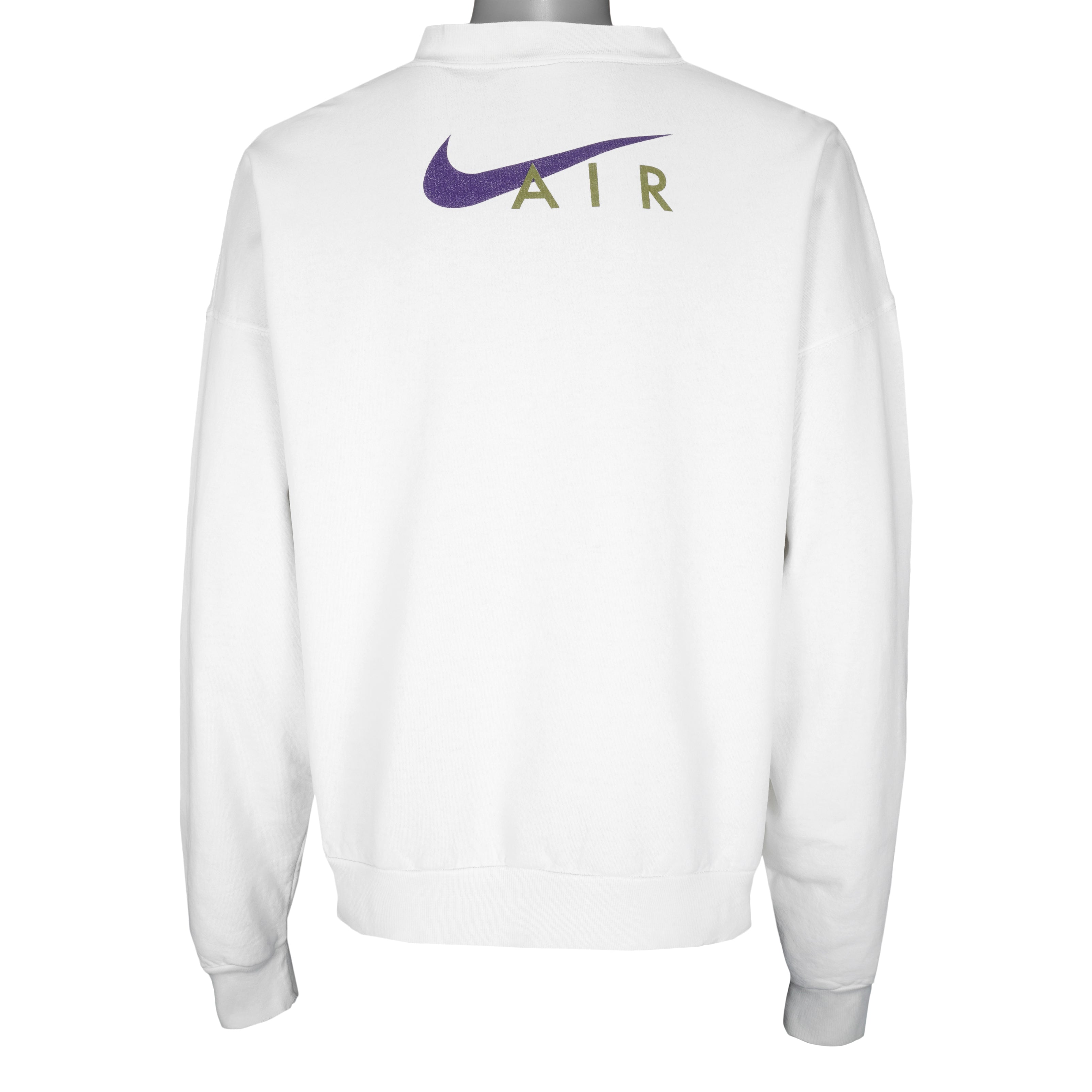 Nike - Air Big Log Crewneck Sweatshirt 1990s X-Large Vintage Retro