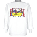 Vintage - Mr. Roger's Neighborhood Trolley Crew Neck Sweatshirt 1989 Large
