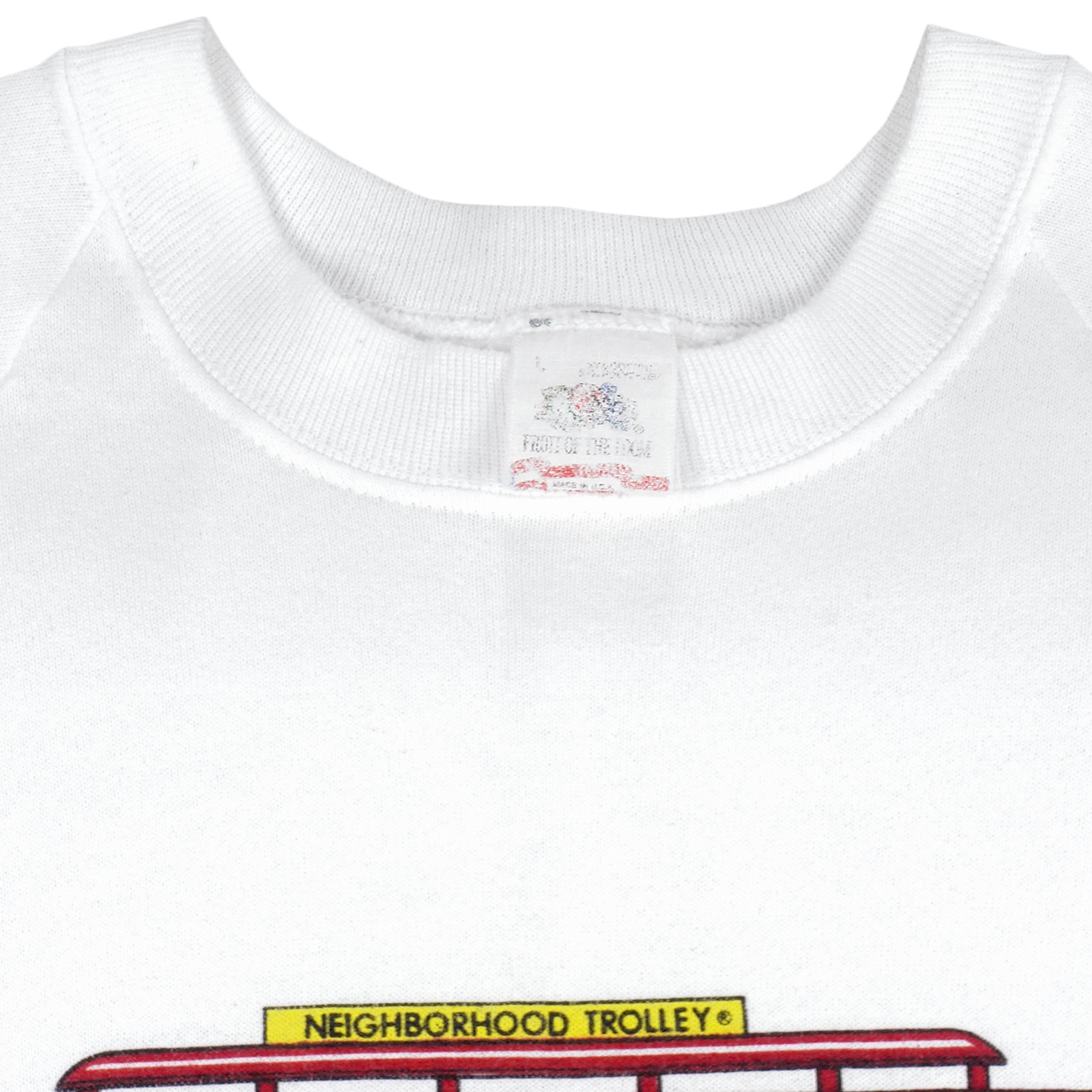 Vintage - Neighborhood Trolley Crew Neck Sweatshirt 1989 Large Vintage Retro