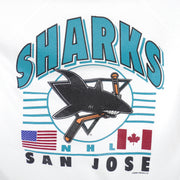 NHL (Tultex) - San Jose Sharks Crew Neck Sweatshirt 1992 X-Large Vintage Retro Hockey