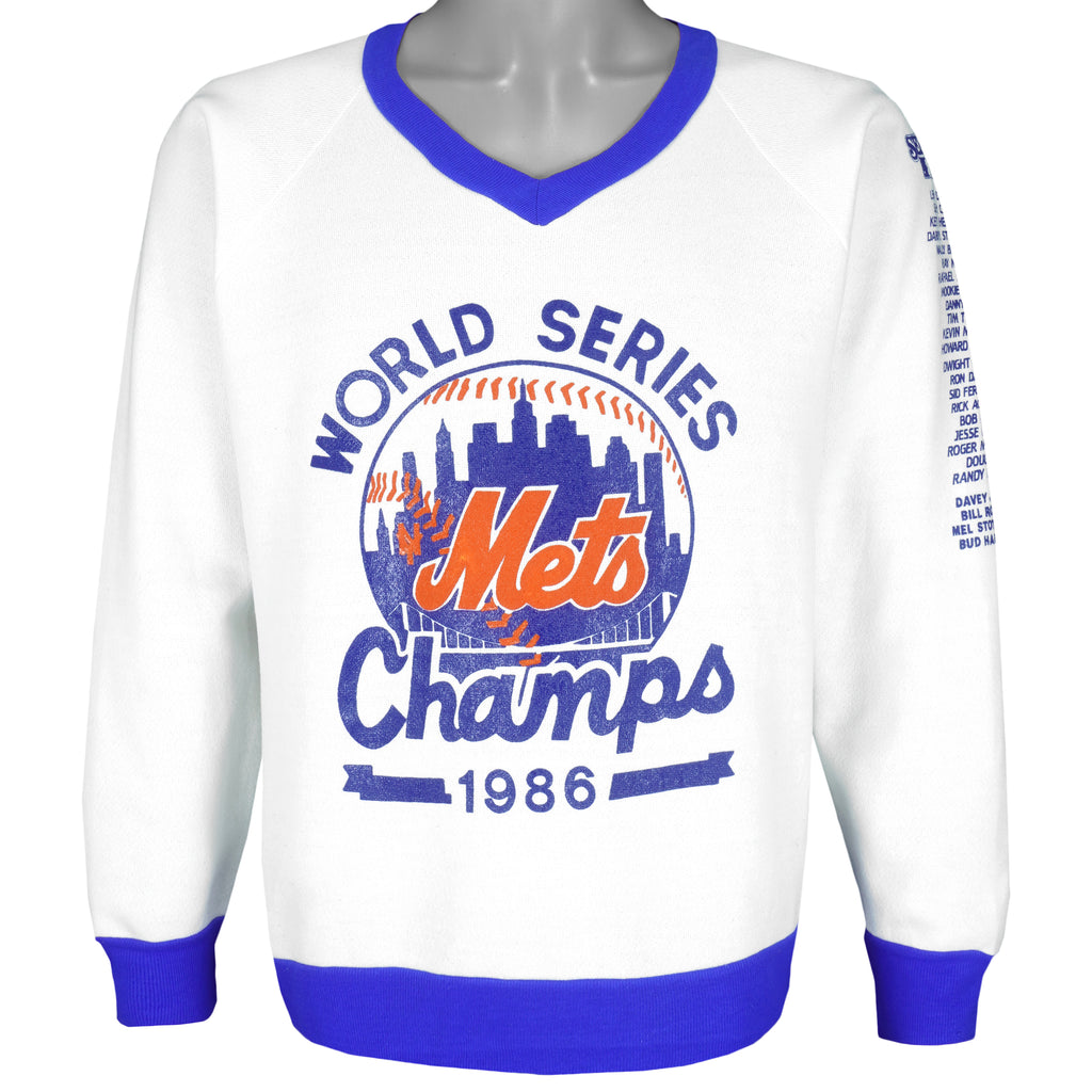 MLB - New York Mets Crew Neck Sweatshirt 1986 Small Vintage Retro Baseball