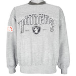 NFL (Lee) - Oakland Raiders Crew Neck Sweatshirt 1990s Large Vintage Retro Football