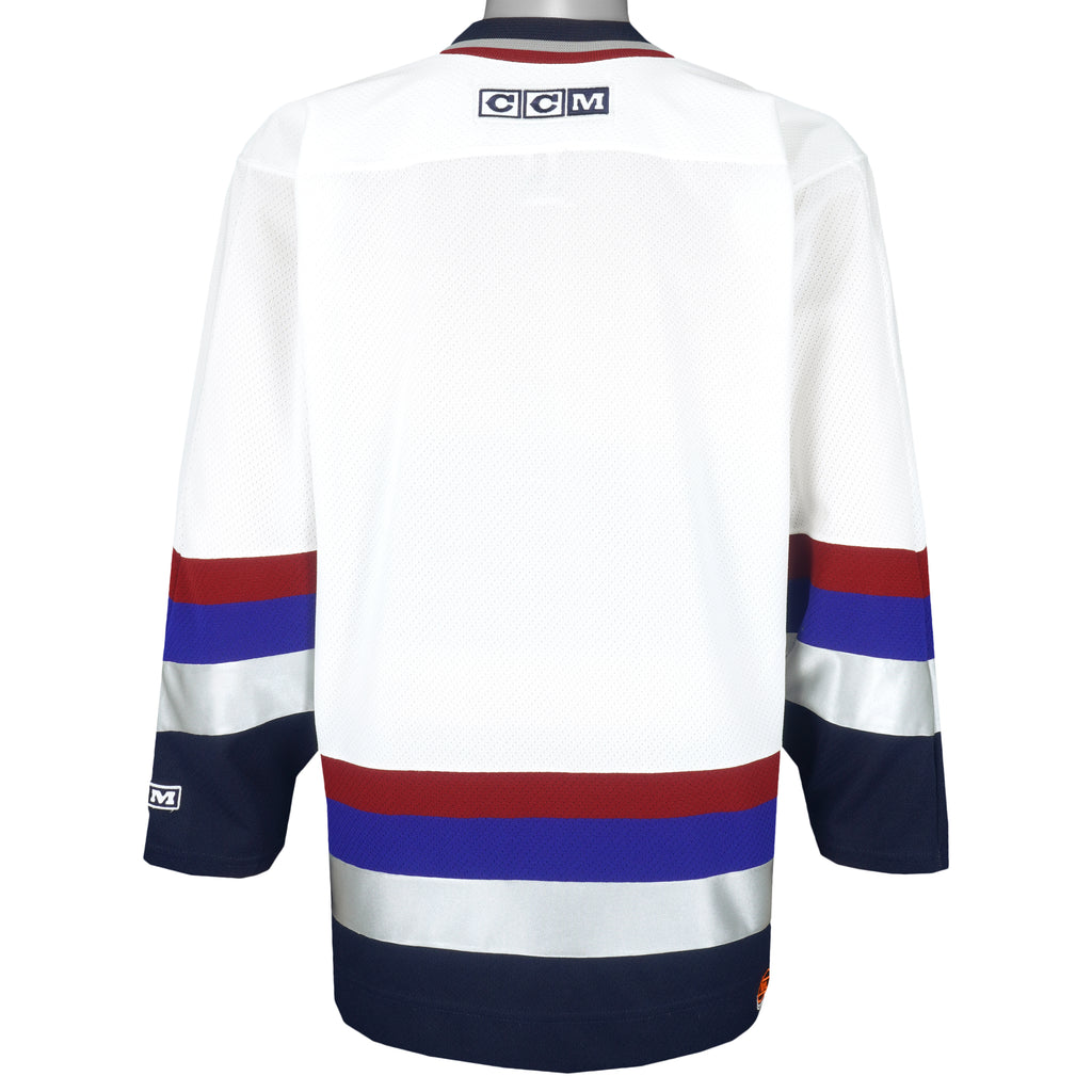 NHL (CCM) - Vancouver Canucks Big Logo Jersey 1990s Medium Vintage Retro Hockey