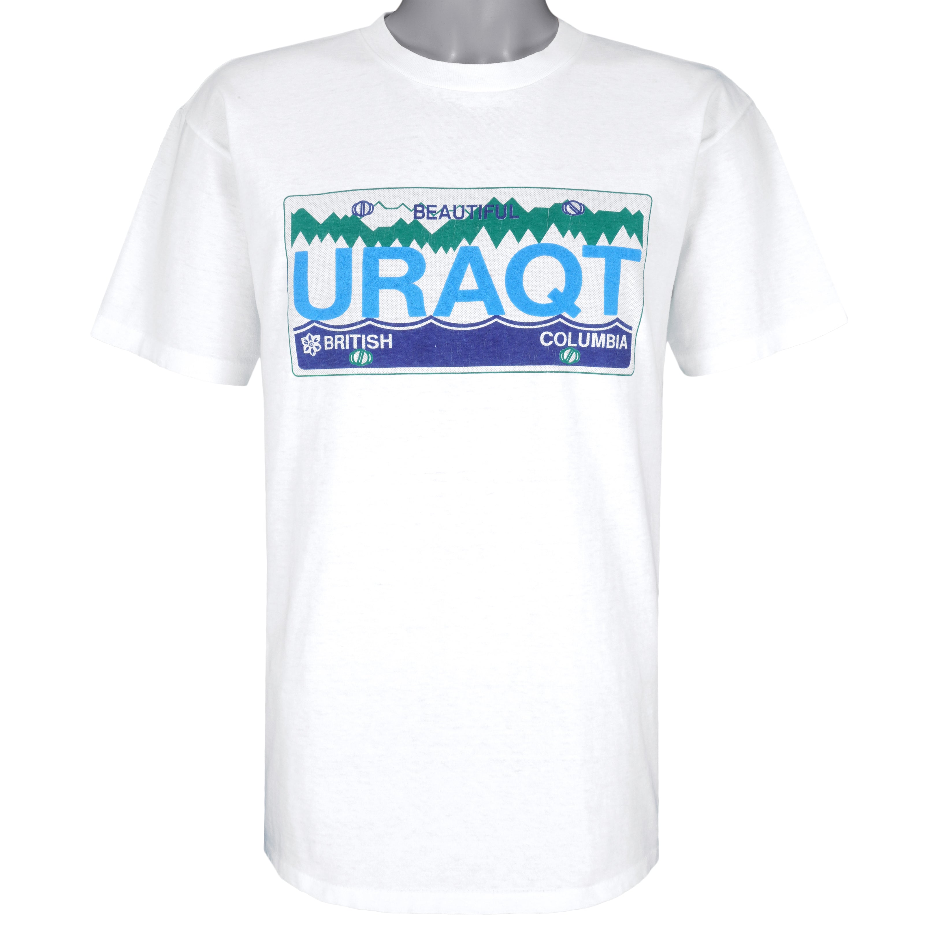 Vintage - Beautiful Uraqt Columbia Single Stitch T-Shirt 1990s Large Vintage Retro
