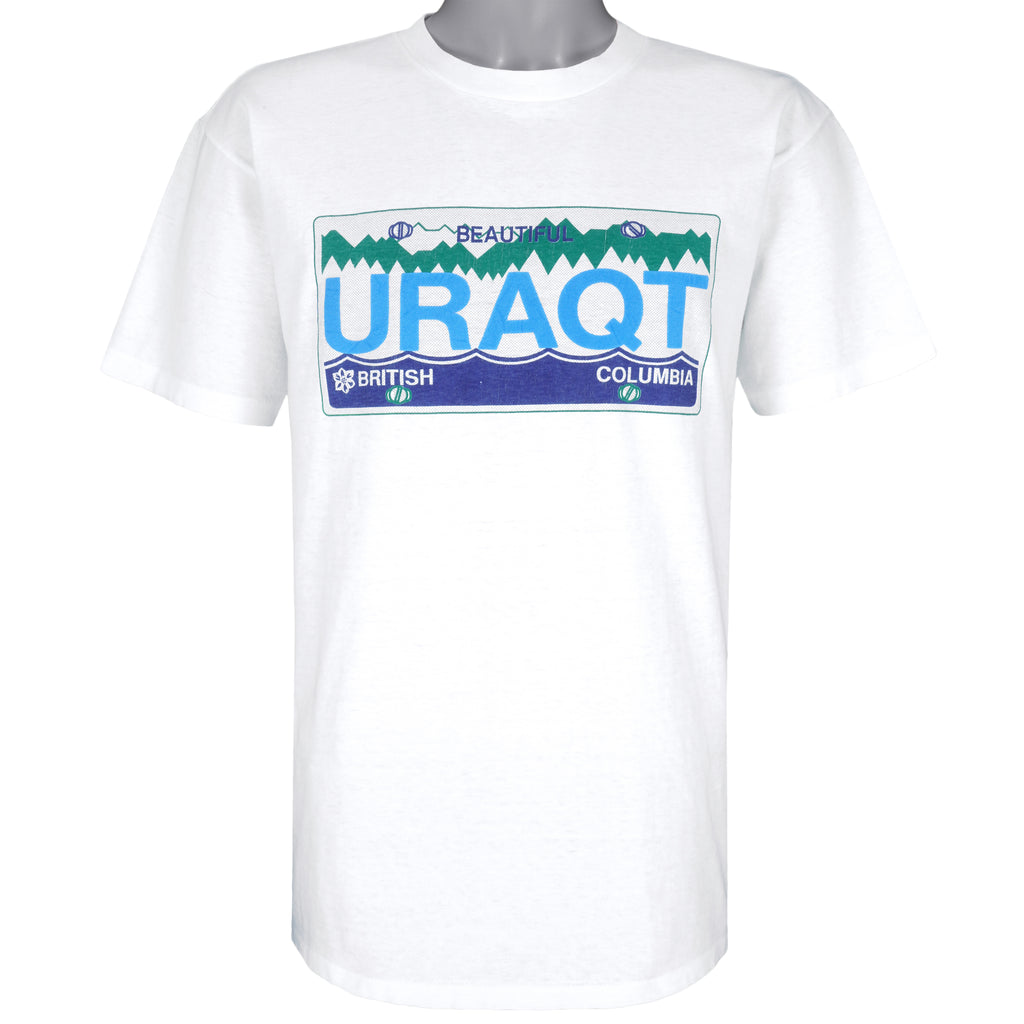 Vintage - Beautiful Uraqt Columbia Single Stitch T-Shirt 1990s Large Vintage Retro