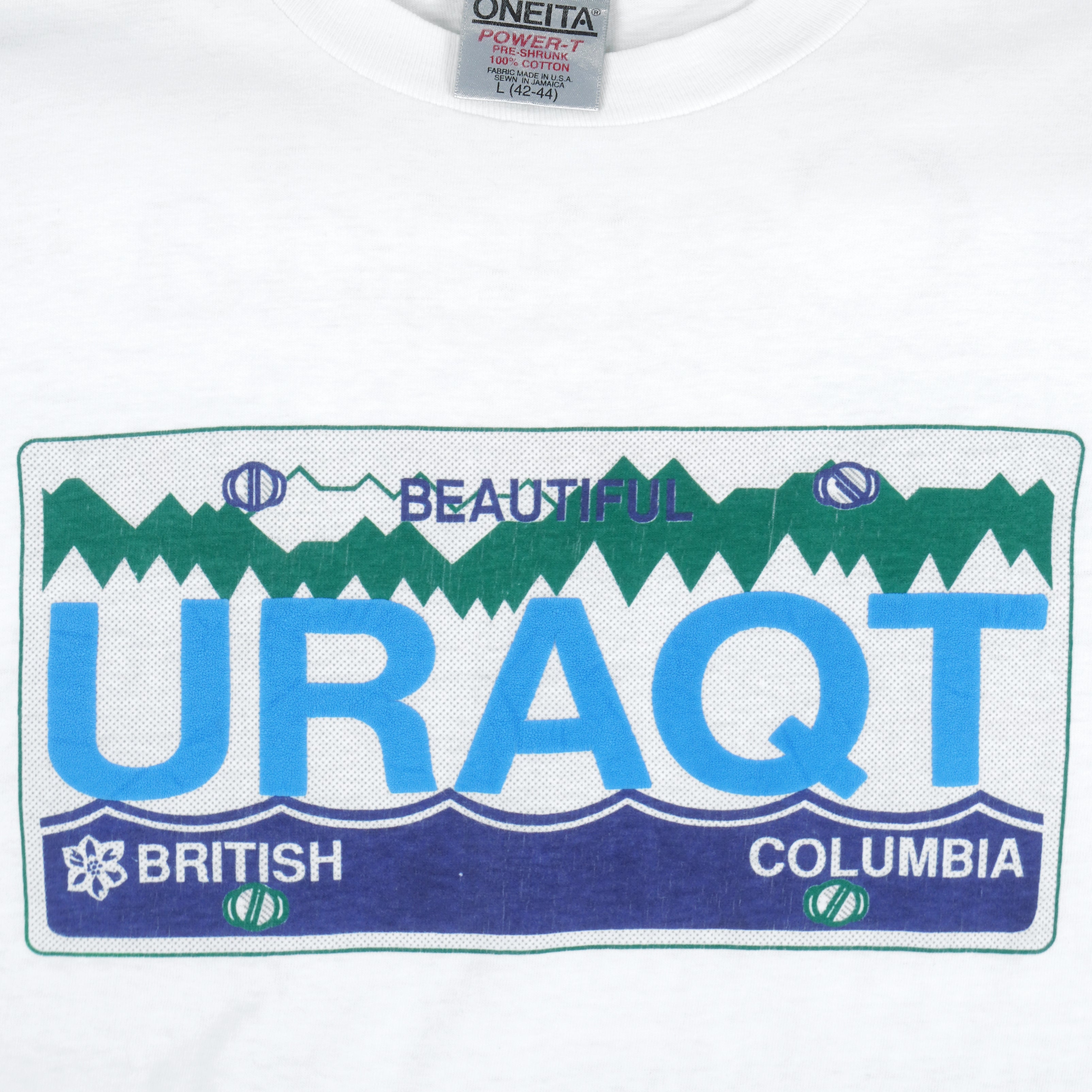 Vintage - Beautiful Uraqt Columbia Single Stitch T-Shirt 1990s Large Vintage Retro