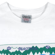 Vintage - Beautiful Uraqt Columbia Single Stitch T-Shirt 1990s Large Vintage Retro