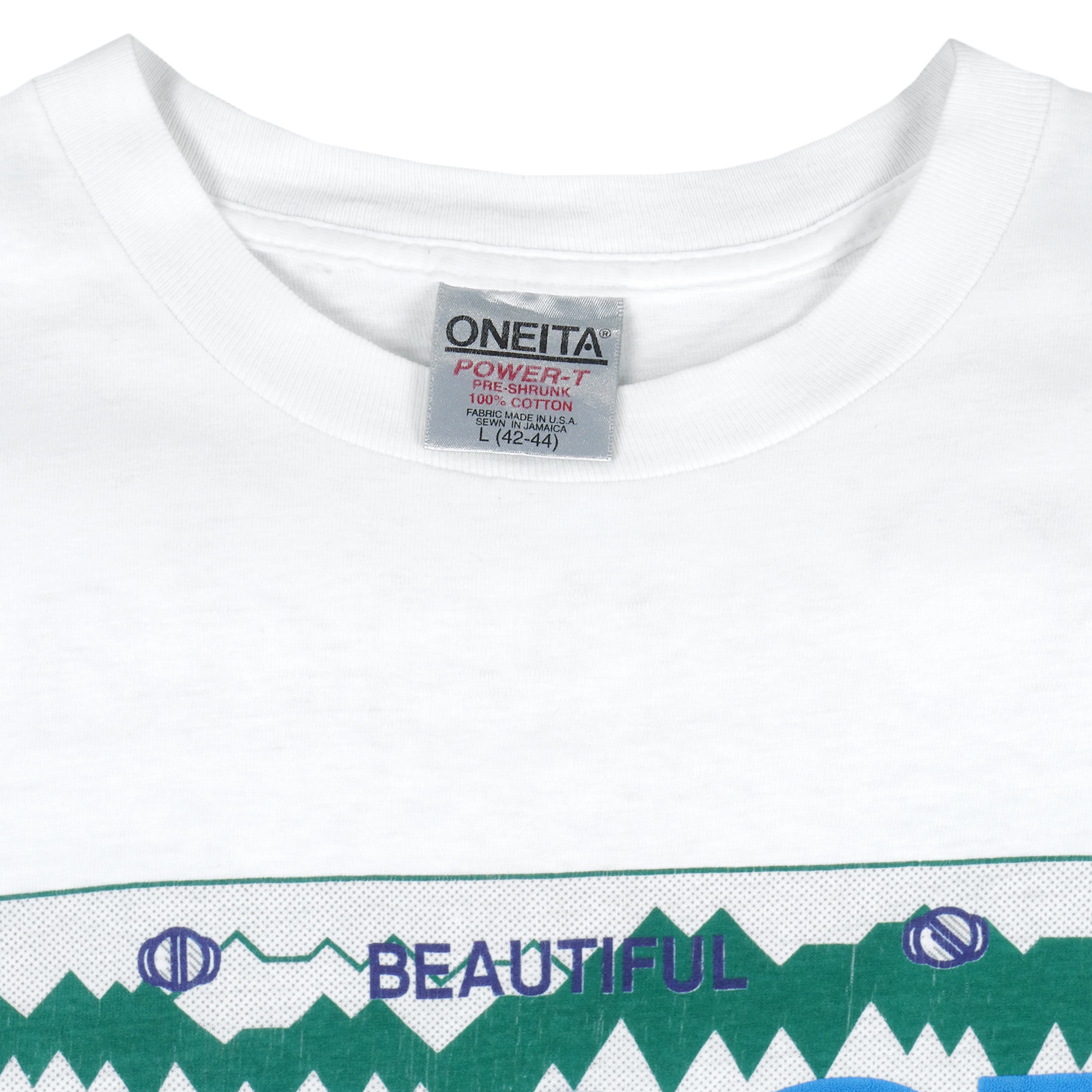 Vintage - Beautiful Uraqt Columbia Single Stitch T-Shirt 1990s Large Vintage Retro