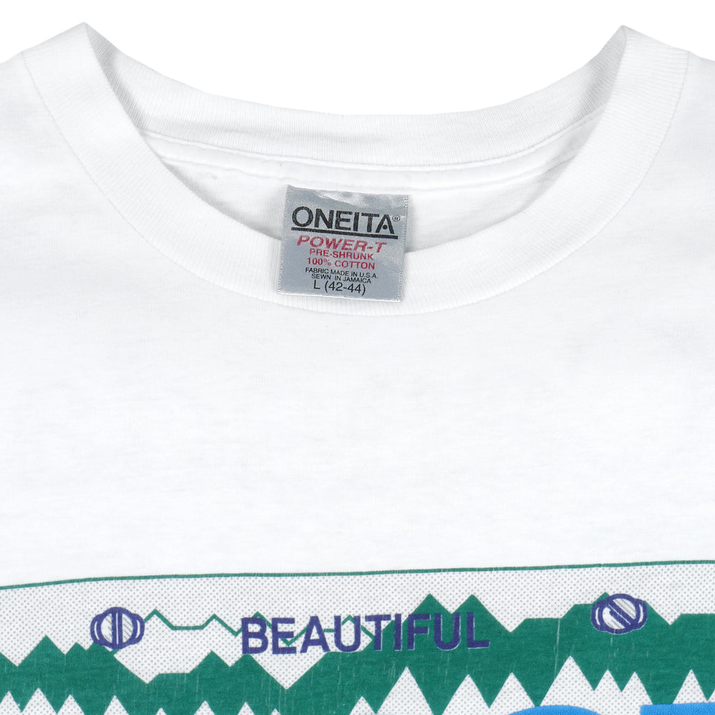 Vintage - Beautiful Uraqt Columbia Single Stitch T-Shirt 1990s Large Vintage Retro